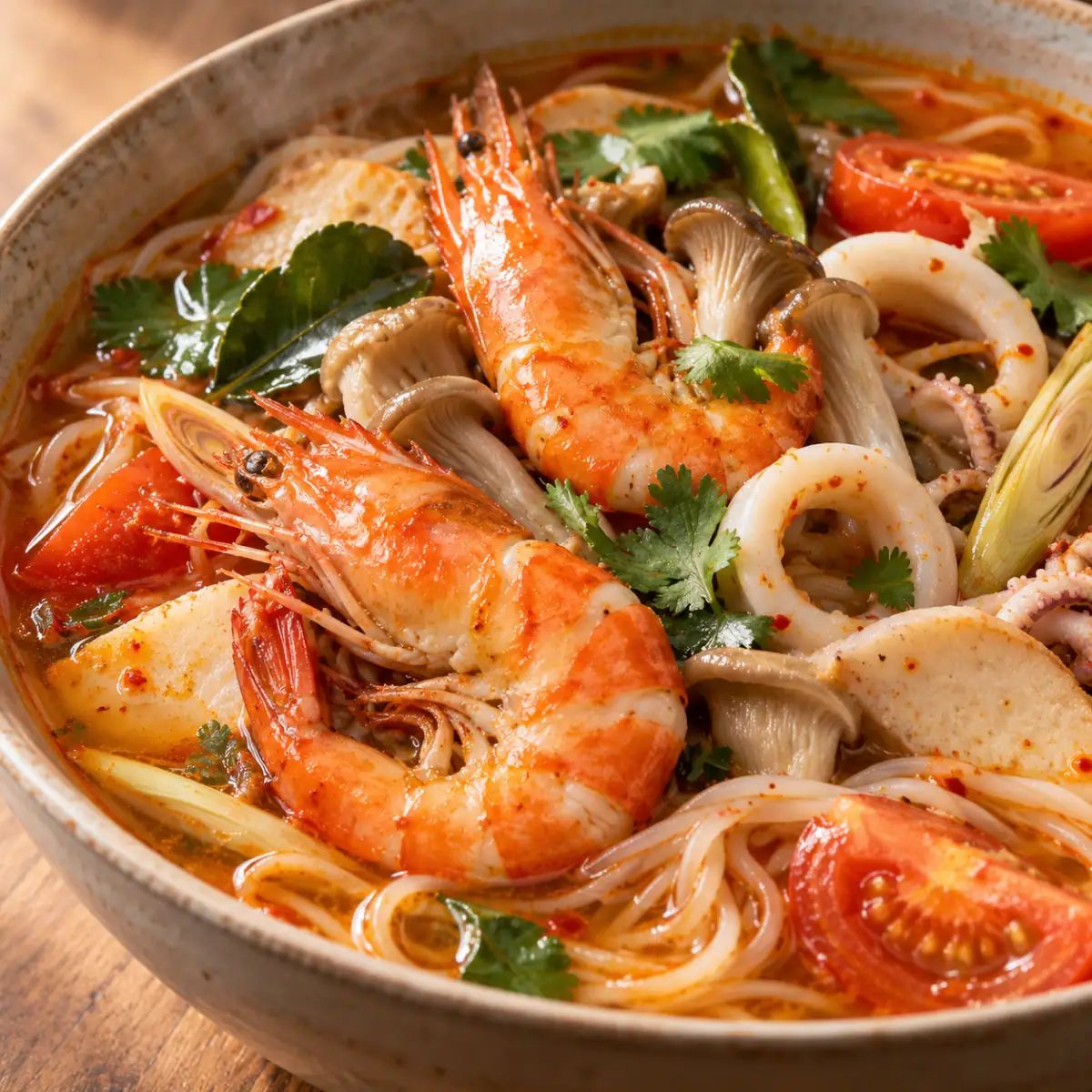Tom Yum Seafood Noodles