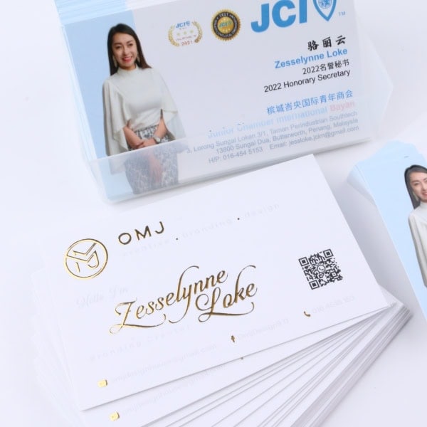 Gold Foil Spot UV Name Card