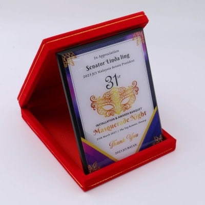 Souvenir Plaque with Velvet Box