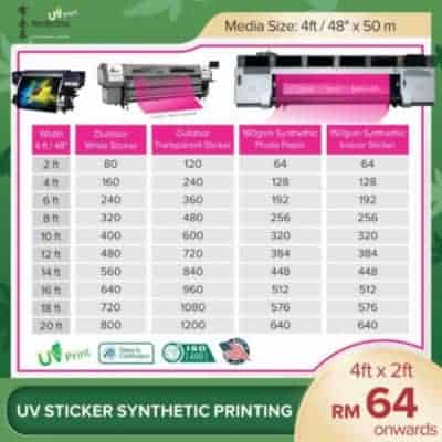 UV Sticker Indoor Outdoor Photo Paper