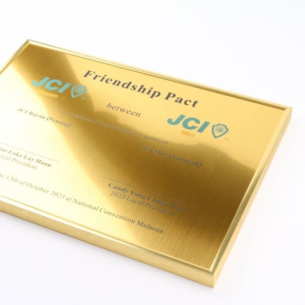 MOU Signing Plaque
