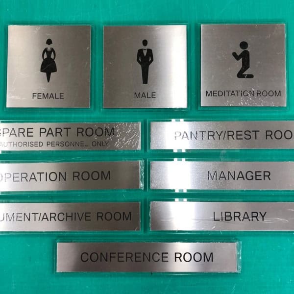Hairline Stainless Steel Sign