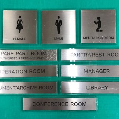 Hairline Stainless Steel Sign