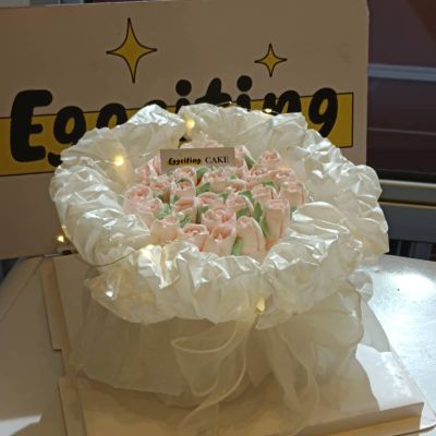 粉玫瑰花束