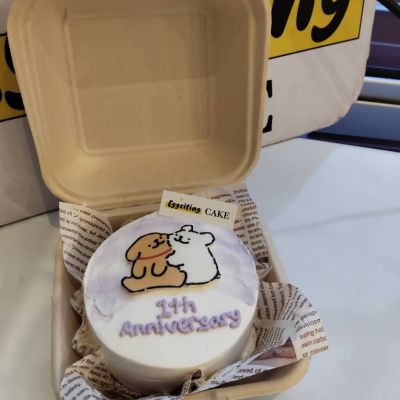 线条小狗便当蛋糕