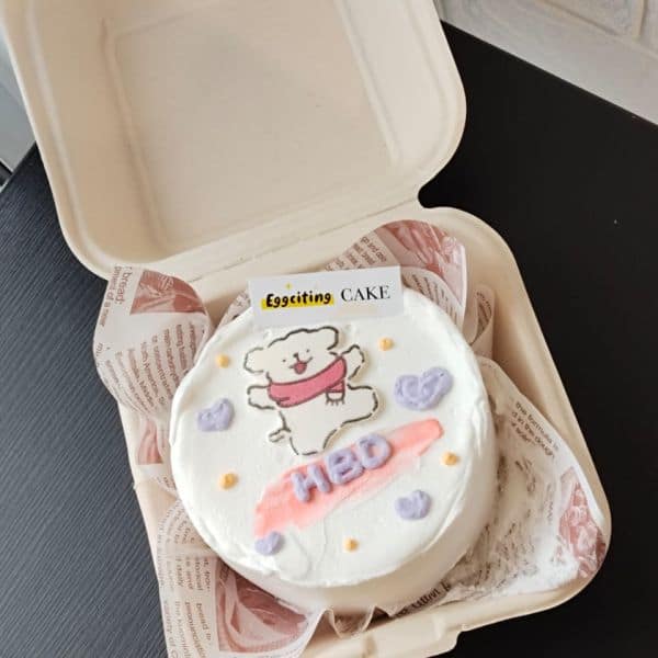 线条小狗便当蛋糕