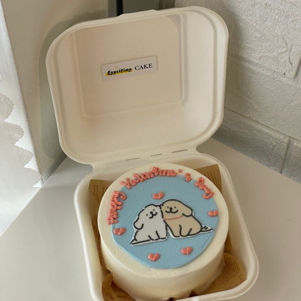 线条小狗蓝色bento