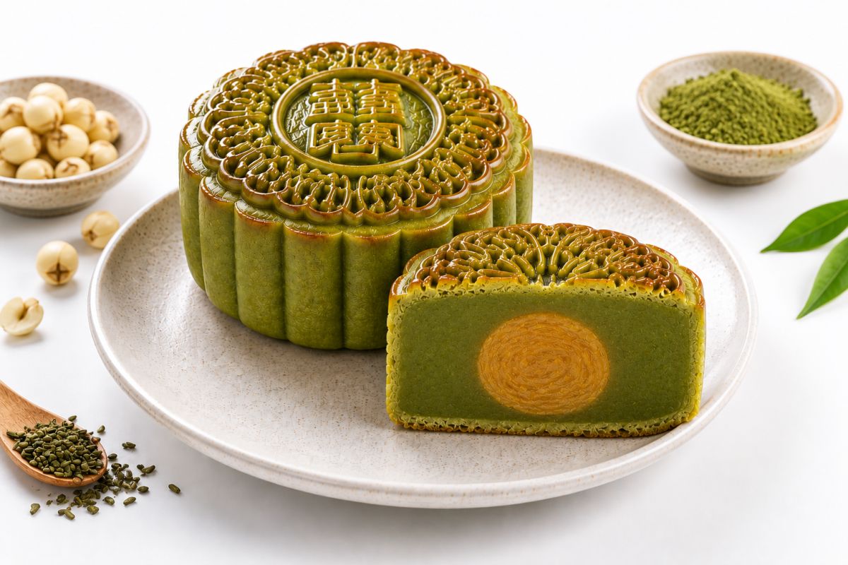 抹茶莲蓉月饼