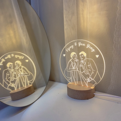 LED Illustration Desk Lamp